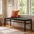 Black Solid Wood Bench with Woven Rope Seat 3 thumbnail