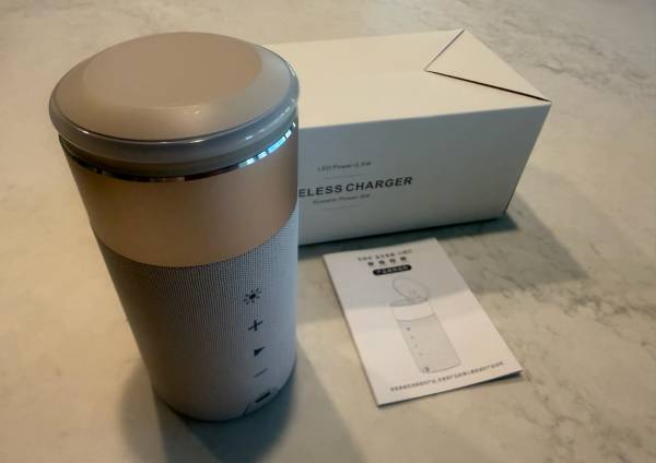 Bluetooth Speaker + Wireless Charger + Night Light - Like New 1
