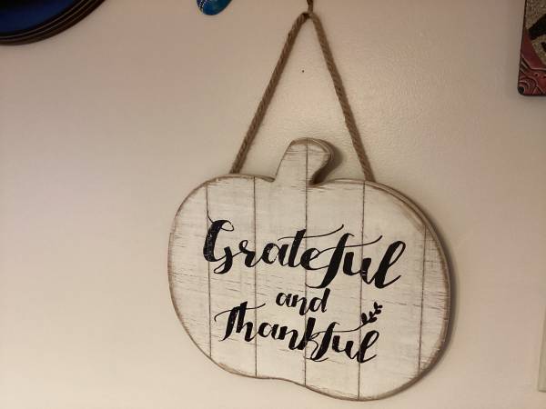 Grateful and Thankful Pumpkin Wall Decoration ! 1