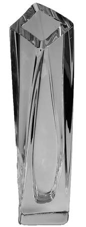 Kosta Boda Sweden Signed G.Warff Artist's Square Crystal Bud Vase 11" 1