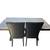Modern 5-Piece Dining Set  White Faux Marble Table with Black Nailhead Chairs 4 thumbnail