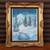 Vintage Original Winter Landscape oil on Canvas  painting 3 thumbnail