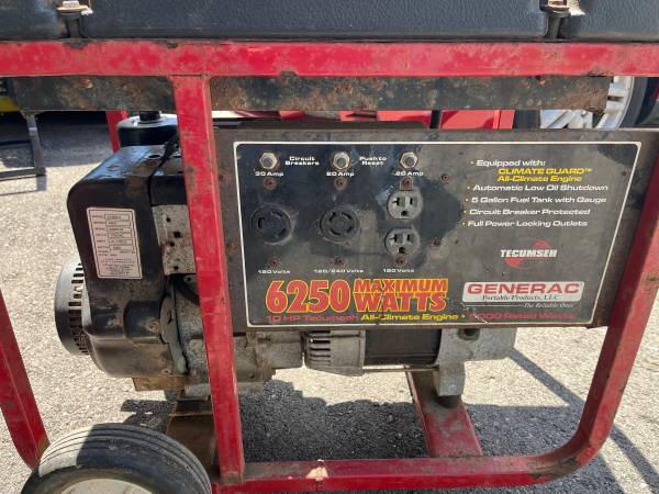 Generac 6250 Watt Generator 1