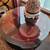 Antique Victorian French Provincial Drum table with glass top 1 thumbnail