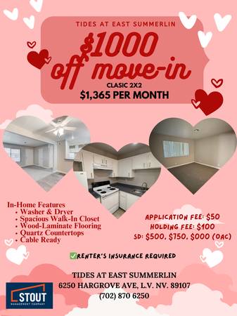 💥 2BR/2BA + W/D + $1000 Off – Next to Mariana’s & 95 Freeway! 💥 1