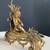 Pair of French Antique Cast Brass Belle Epoque Style Andirons, c.1,920 3 thumbnail