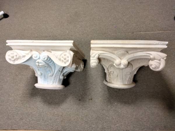 2 plaster column capitals 1