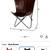 Genuine leather butterfly chair with matching footstool 3 thumbnail