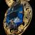 H. Pomerantz  huge deep blue cut glass  jewel inion  revival  book chain necklac 1 thumbnail