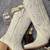 White pearl silver boots size 7 Ariat brand 5 thumbnail