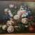 Classic Oil Painting Still Life Large Floral Bouquet ornate Gold Frame 2 thumbnail