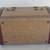 Vintage Tweed Train Case, Leather Trim Clear Plastic Handle 7 thumbnail