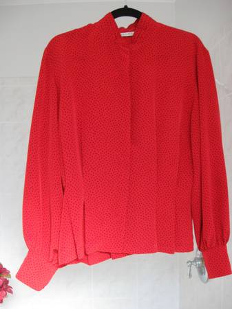 Women's Elegant Red Blouse 1