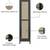 Ameriwood Home Wimberly Tall 1-Door Cabinet, Black with Faux Rattan 7 thumbnail