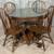 Solid Wood Kitchen Dining Table with 4 Windsor Chairs & Protective Gla 1 thumbnail
