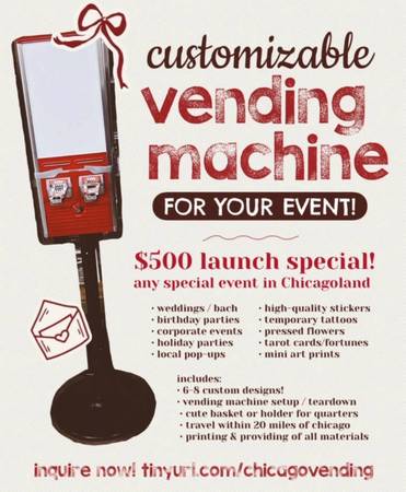 sticker vending machine for your event! 💌 1