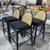 Emington Modern Bar Stools Rattan Backrests and Wood Frame (Set of 4) 2 thumbnail