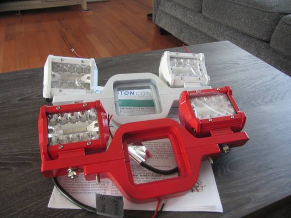 red or white led lights with matching hitch bracket 1