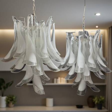 Mid century italian imprt murano glass petal chandelier lighting 2 ava 1