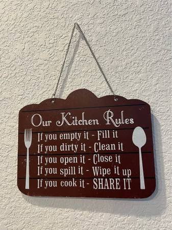 Our Kitchen Rules Decorative Wall Sign 1
