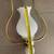 Vintage 50s Milk Glass light fixture with brass coloured mount 8 thumbnail