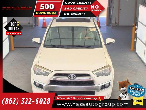 2016 Toyota 4Runner RWD V6 Limited - $17,999 (The price in this ad is the down payment)63469910355969121