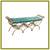 Hollywood Regency Italian Curule Gilt Wrought Iron Bench Seat With Tur 1 thumbnail
