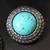 Vintage silver-toned clip on earrings with semi-precious stone 2 thumbnail