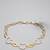 14K Yellow Gold Heart and Oval Bracelet with Clear Stones (Size 17) 2 thumbnail