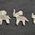 Set of 3 frosted glass trunk up elephants 1 thumbnail