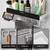 New! Ecoco Adhesive Wall Organizer Shelf  Rack / Caddy w/ Hooks 4 thumbnail