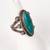 Sterling Silver Beautiful Oval Turquoise Ring Size 6, 7.4 Grams 3 thumbnail