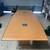 Krug 10 Ft Boat Shaped Table W/ (2) Power Modules. Oak On Rift Wood 3 thumbnail