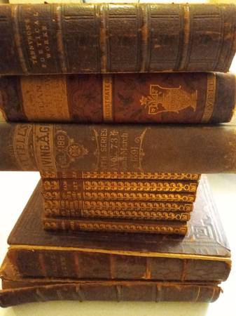 Antique leather bound Shakespeare books 1