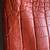 VERSACE Orange Croc Embossed Leather Shoulder Bag Gold Chain ITALY 19 thumbnail