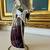 Stained Glass Purple Special Moments Angel Figurine holding 2 roses 8” tall 11 thumbnail