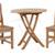 New 3-piece teak dining set for small patio or small balcony 1 thumbnail