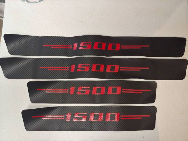 Chevy Silverado 1500 HD LD Carbon Fiber Cab Door Sill Plate 1