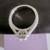 14k Gold double Halo engagment ring 5 thumbnail