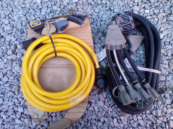 Generator extension cord / cable 1 to 4 adapter, extension twist cord 1