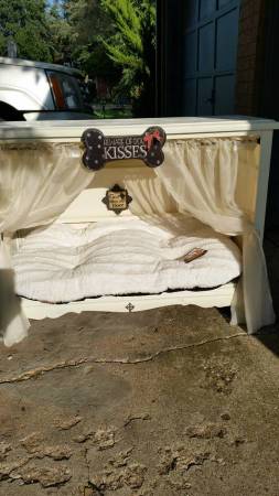 New ..  Hand Crafted Old to New . Dog Retreat Home / Bed Furniture 1