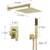 BRUSHED BRASS RAIN-SHOWER SET - ALLNEW 7 thumbnail
