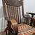 Antique ~ 1890s Victorian Oak Rocking Chair - Large Pressed Back 6 thumbnail