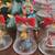 Vintage 4 Cloche Bell Christmas Ornaments 1960's 4 thumbnail