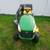 John Deere E100  tractor with bagger 2 thumbnail