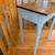 VINTAGE TALL  ENTRY TABLE PAINTED BLUE/ WOOD TOP FARMHOUSE 4 thumbnail