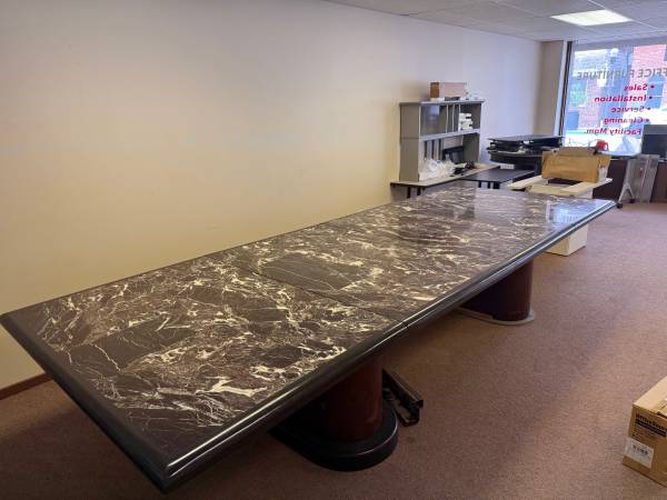 For sale is a 15' Marble conference table 1