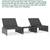 vidaXL - Reclining Patio Chairs 2-pcs with Table Gray Poly Rattan..! 1 thumbnail