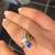 Natural Diamonds and Natural Sapphire 14K Gold White Gold Ring (Size 6 12 thumbnail