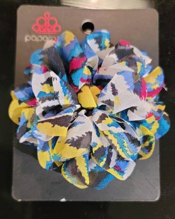 White, Grey, Red, Blue And Yellow Hair Clip Or Brooch 1
